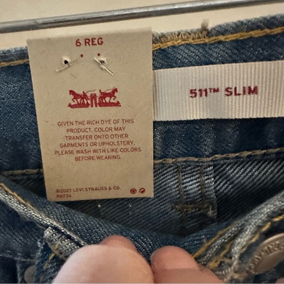 Levi’s Boys 511 Slim Jeans - Sz 6 and Sz 7 - Picture 7 of 9